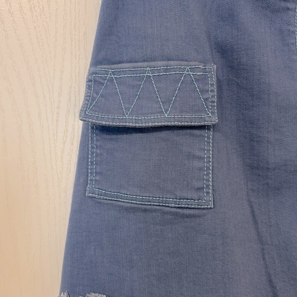 Wrap-Style Denim Mini Skirt – 100% Cotton - Picture 3 of 5